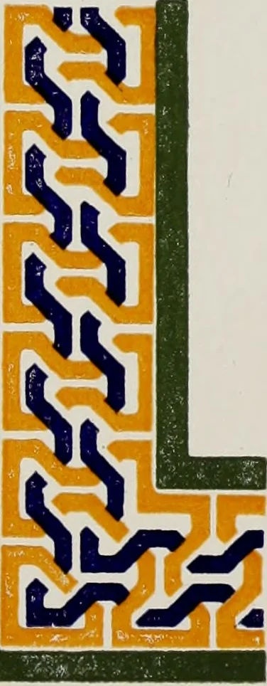 An illustration from The Alhambra, being a brief record of the Arabian conquest of the Peninsula, 1907, leaf 354
