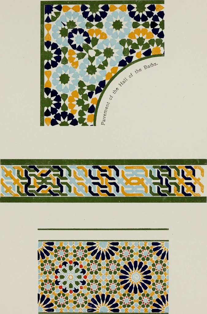 An illustration from The Alhambra, being a brief record of the Arabian conquest of the Peninsula, 1907, leaf 358