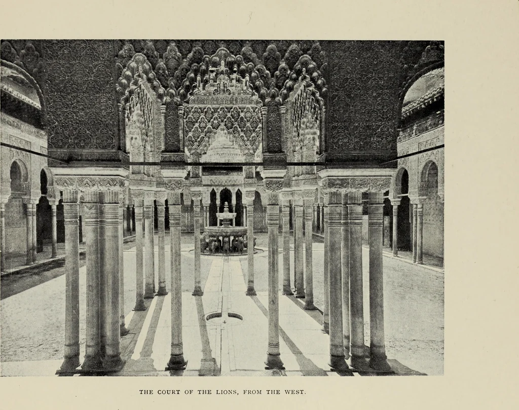 An illustration from The Alhambra, being a brief record of the Arabian conquest of the Peninsula, 1907, leaf 366
