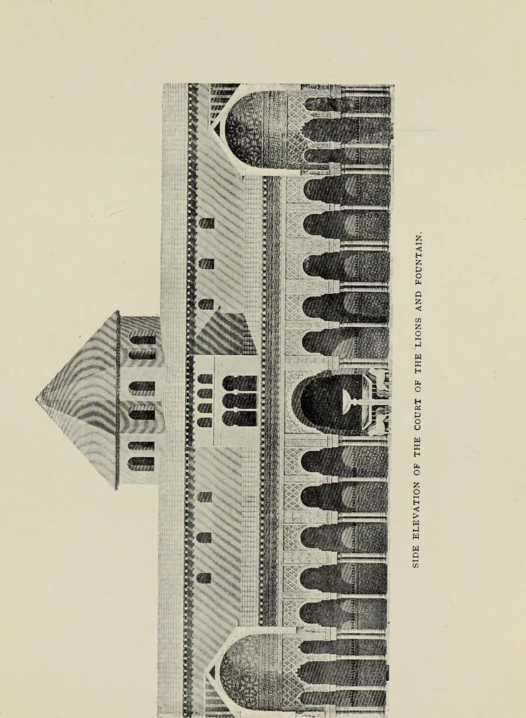 An illustration from The Alhambra, being a brief record of the Arabian conquest of the Peninsula, 1907, leaf 372
