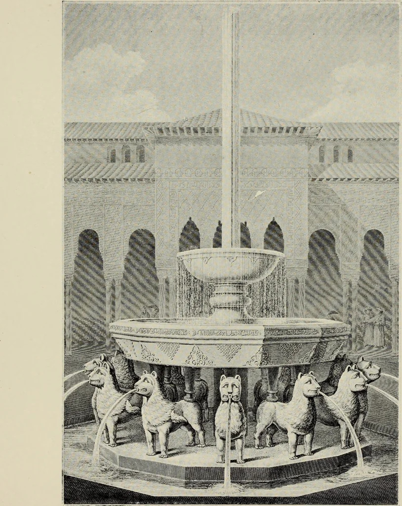 An illustration from The Alhambra, being a brief record of the Arabian conquest of the Peninsula, 1907, leaf 374