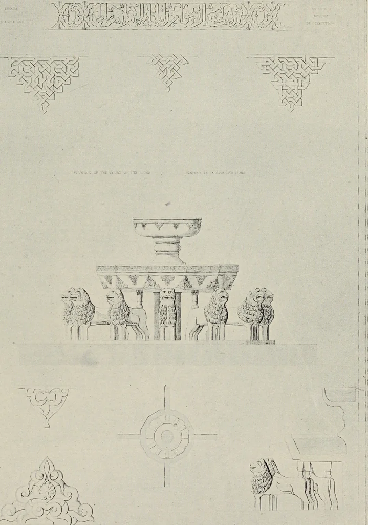An illustration from The Alhambra, being a brief record of the Arabian conquest of the Peninsula, 1907, leaf 376