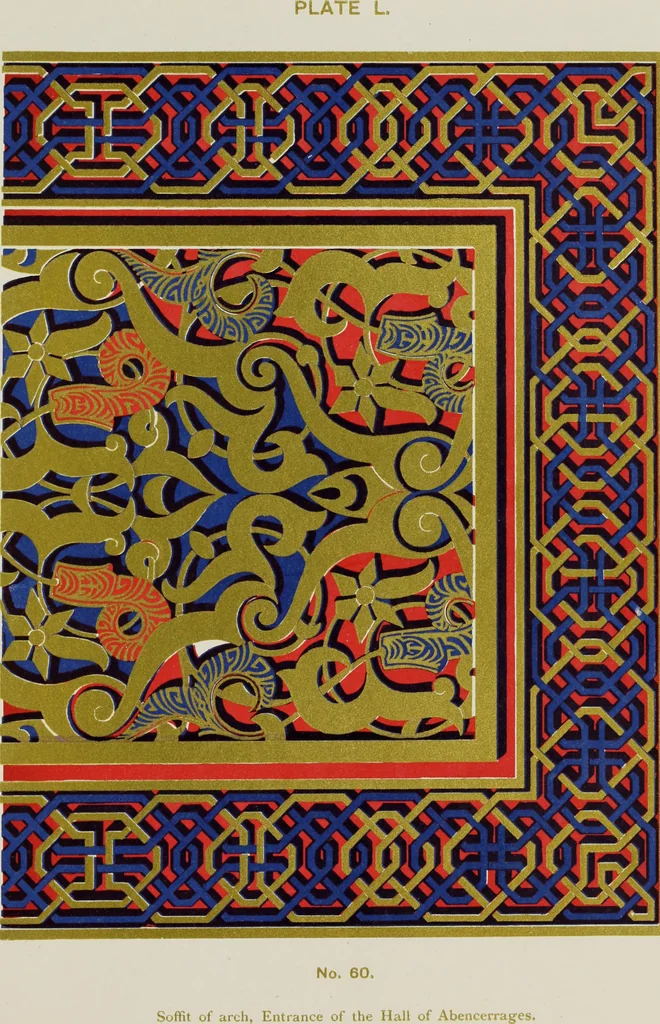 An illustration from The Alhambra, being a brief record of the Arabian conquest of the Peninsula, 1907, leaf 384