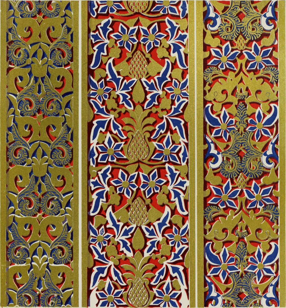 An illustration from The Alhambra, being a brief record of the Arabian conquest of the Peninsula, 1907, leaf 414