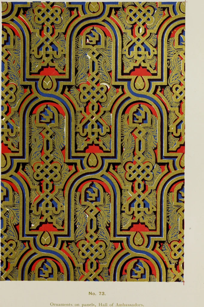 An illustration from The Alhambra, being a brief record of the Arabian conquest of the Peninsula, 1907, leaf 420