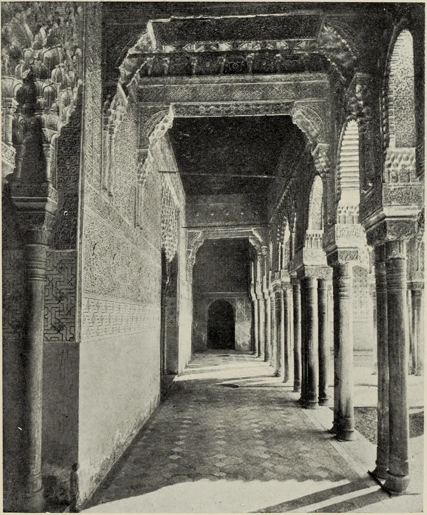 An illustration from The Alhambra, being a brief record of the Arabian conquest of the Peninsula, 1907, leaf 432