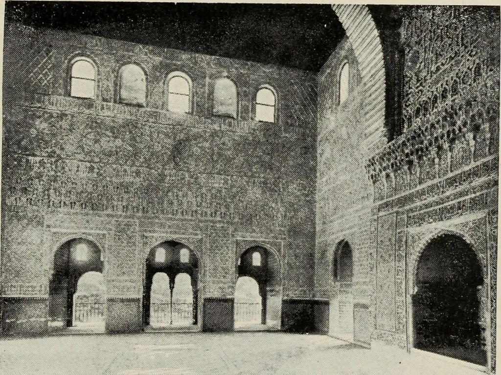 An illustration from The Alhambra, being a brief record of the Arabian conquest of the Peninsula, 1907, leaf 436