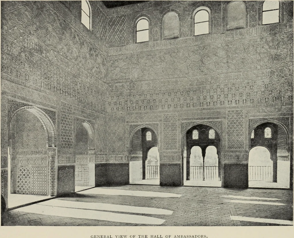 An illustration from The Alhambra, being a brief record of the Arabian conquest of the Peninsula, 1907, leaf 440