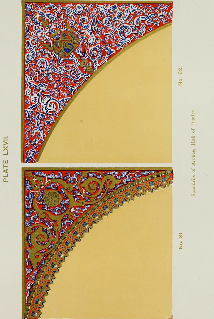 An illustration from The Alhambra, being a brief record of the Arabian conquest of the Peninsula, 1907, leaf 450