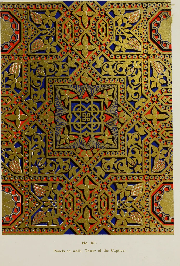 An illustration from The Alhambra, being a brief record of the Arabian conquest of the Peninsula, 1907, leaf 478