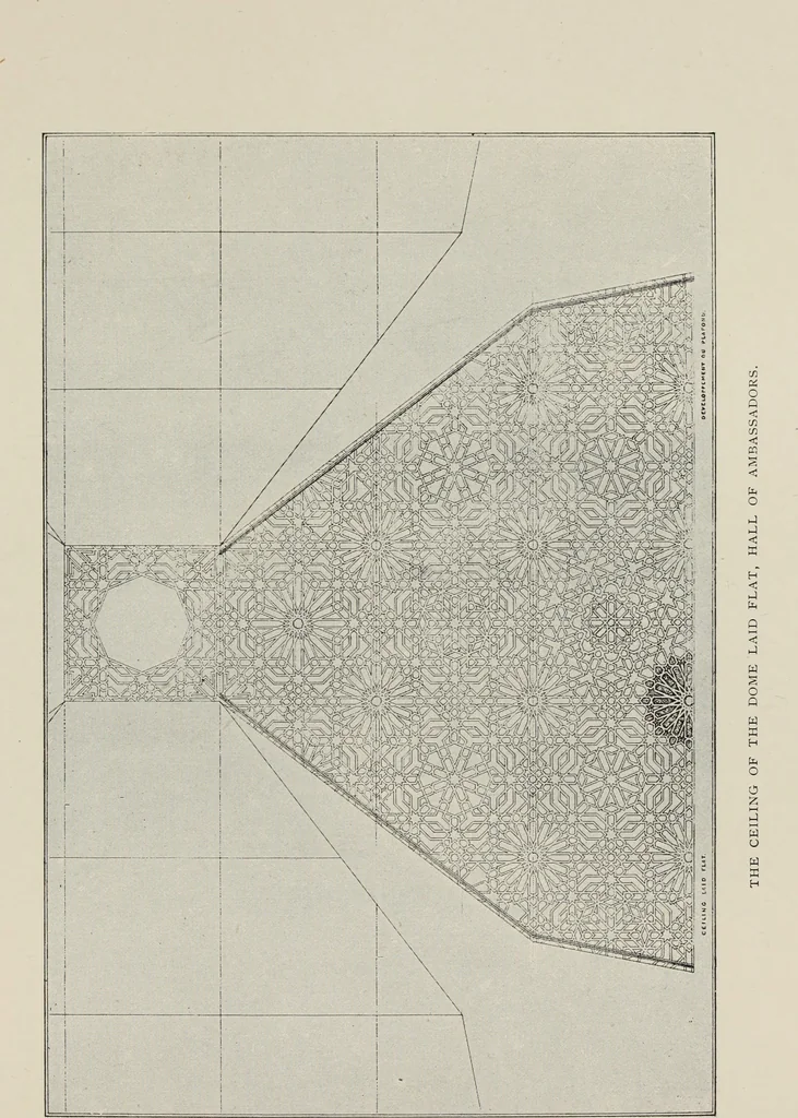An illustration from The Alhambra, being a brief record of the Arabian conquest of the Peninsula, 1907, leaf 522