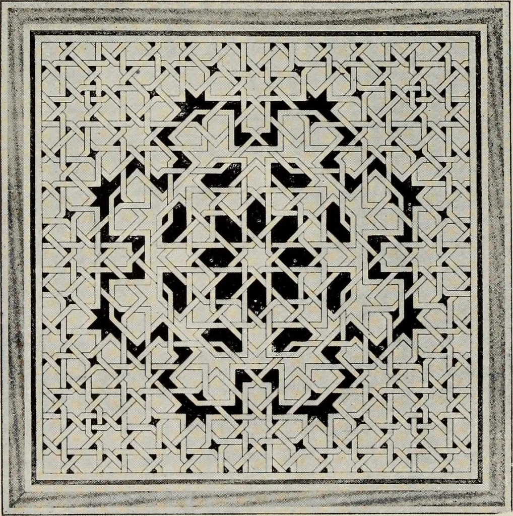 An illustration from The Alhambra, being a brief record of the Arabian conquest of the Peninsula, 1907, leaf 526
