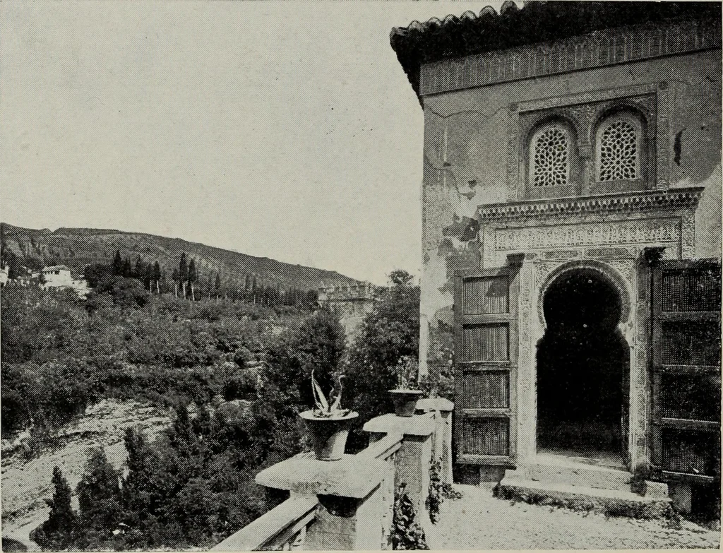 An illustration from The Alhambra, being a brief record of the Arabian conquest of the Peninsula, 1907, leaf 531