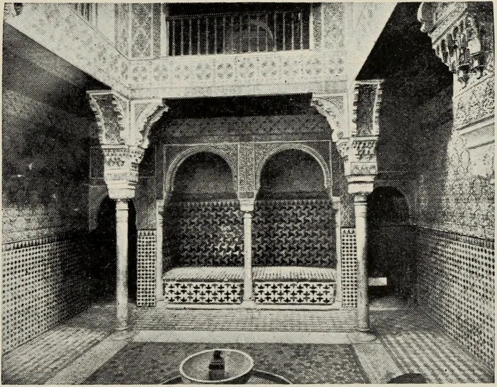 An illustration from The Alhambra, being a brief record of the Arabian conquest of the Peninsula, 1907, leaf 560