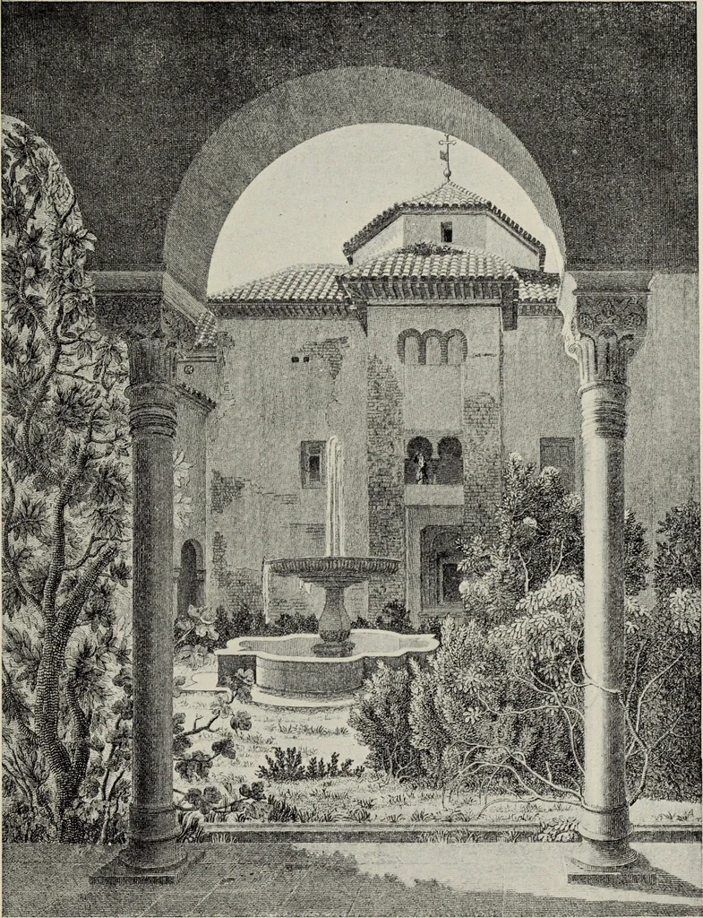 An illustration from The Alhambra, being a brief record of the Arabian conquest of the Peninsula, 1907, leaf 562