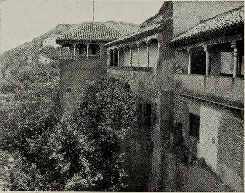 An illustration from The Alhambra, being a brief record of the Arabian conquest of the Peninsula, 1907, leaf 565