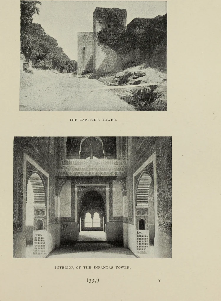 An illustration from The Alhambra, being a brief record of the Arabian conquest of the Peninsula, 1907, leaf 570