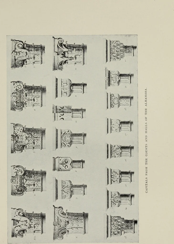 An illustration from The Alhambra, being a brief record of the Arabian conquest of the Peninsula, 1907, leaf 58