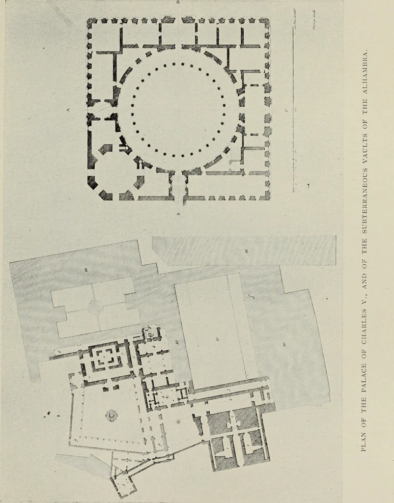 An illustration from The Alhambra, being a brief record of the Arabian conquest of the Peninsula, 1907, leaf 602
