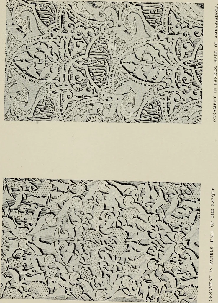 An illustration from The Alhambra, being a brief record of the Arabian conquest of the Peninsula, 1907, leaf 610