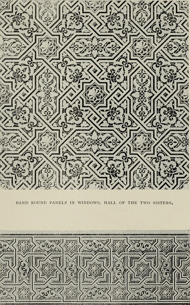 An illustration from The Alhambra, being a brief record of the Arabian conquest of the Peninsula, 1907, leaf 614