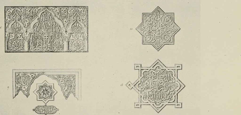 An illustration from The Alhambra, being a brief record of the Arabian conquest of the Peninsula, 1907, leaf 626
