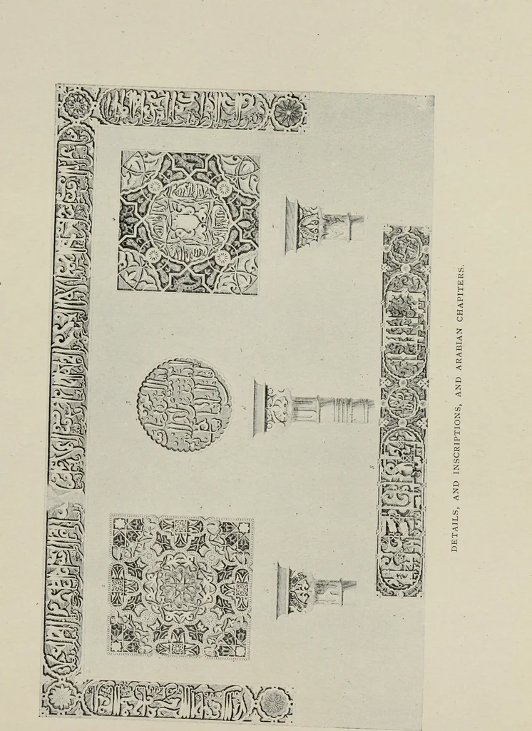 An illustration from The Alhambra, being a brief record of the Arabian conquest of the Peninsula, 1907, leaf 630