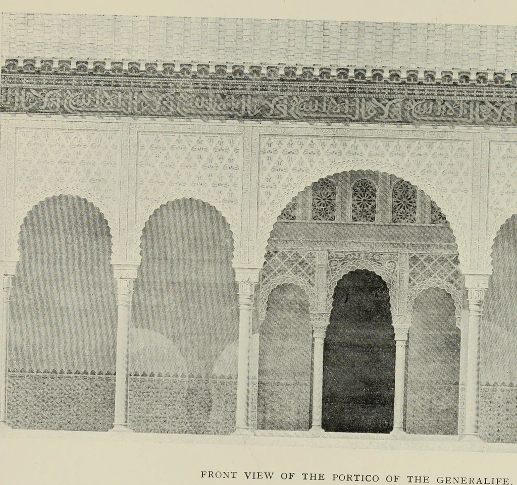 An illustration from The Alhambra, being a brief record of the Arabian conquest of the Peninsula, 1907, leaf 656