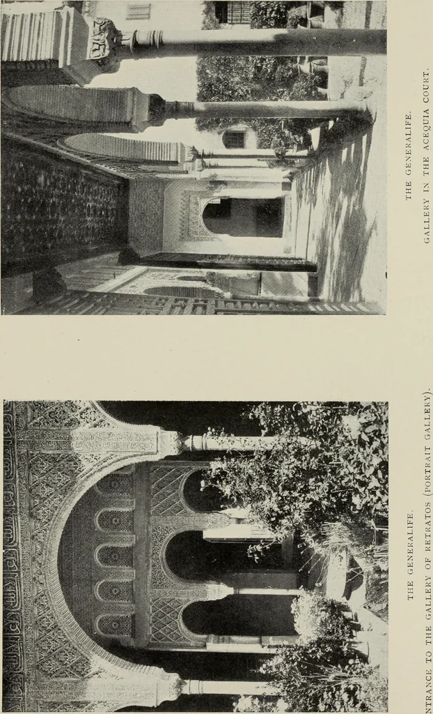 An illustration from The Alhambra, being a brief record of the Arabian conquest of the Peninsula, 1907, leaf 660