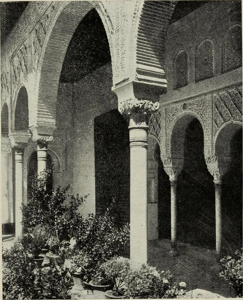 An illustration from The Alhambra, being a brief record of the Arabian conquest of the Peninsula, 1907, leaf 662