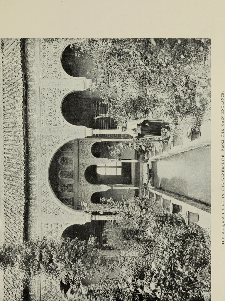 An illustration from The Alhambra, being a brief record of the Arabian conquest of the Peninsula, 1907, leaf 666