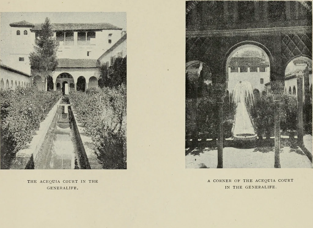 An illustration from The Alhambra, being a brief record of the Arabian conquest of the Peninsula, 1907, leaf 668