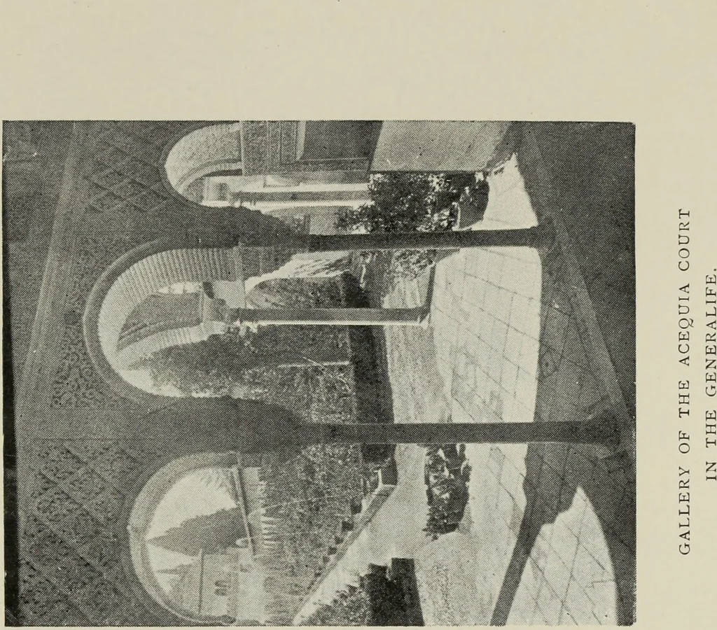 An illustration from The Alhambra, being a brief record of the Arabian conquest of the Peninsula, 1907, leaf 670