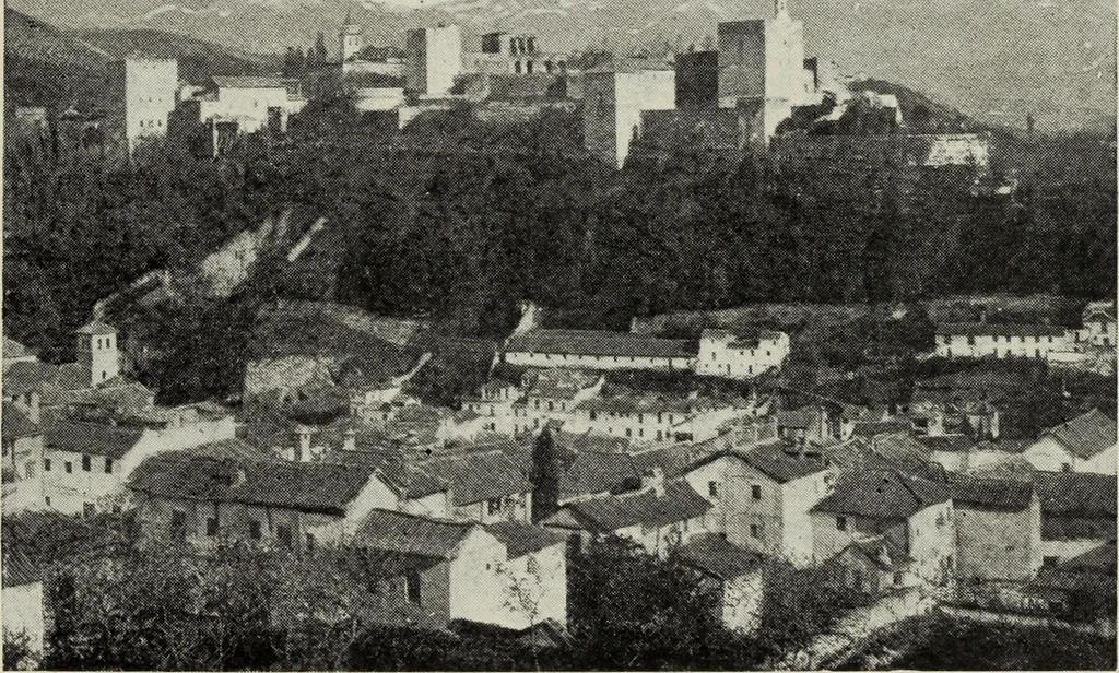 An illustration from The Alhambra, being a brief record of the Arabian conquest of the Peninsula, 1907, leaf 68