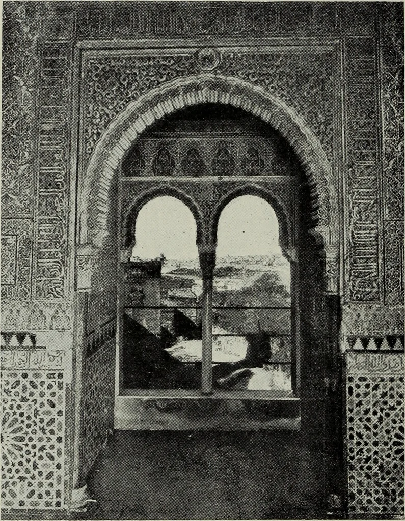 An illustration from The Alhambra, being a brief record of the Arabian conquest of the Peninsula, 1907, leaf 71