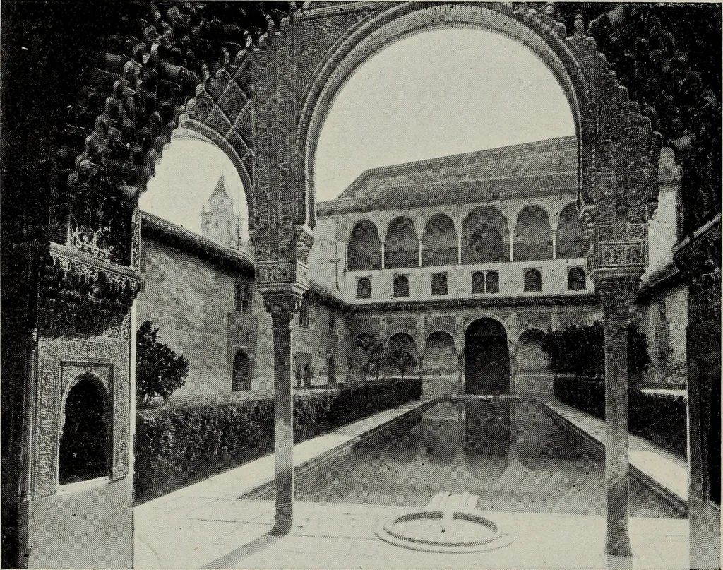 An illustration from The Alhambra, being a brief record of the Arabian conquest of the Peninsula, 1907, leaf 95
