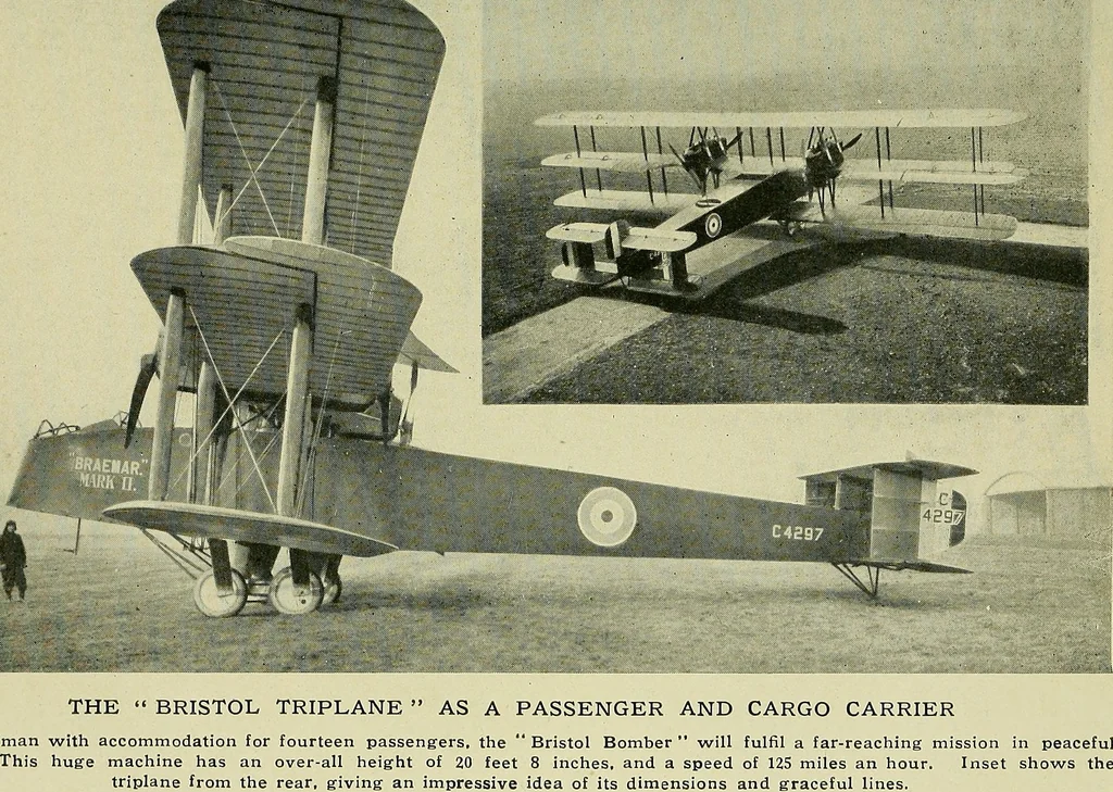 An illustration from All about aircraft of today, 1919, leaf 294
