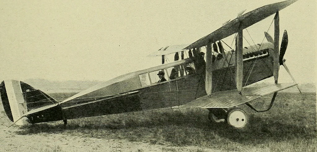 An illustration from All about aircraft of today, 1919, leaf 416