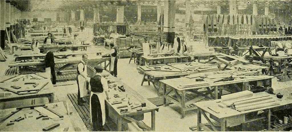 An illustration from All about aircraft of today, 1919, leaf 80