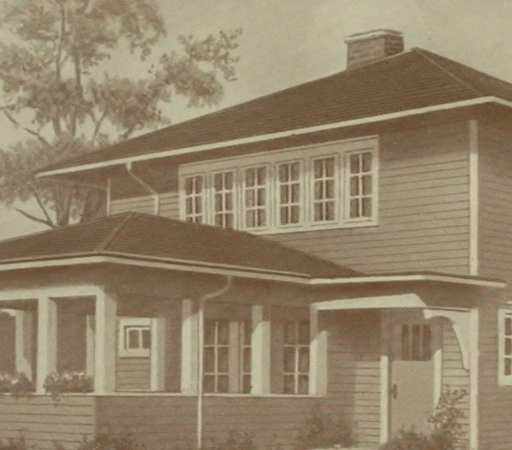 An illustration from Alladin homes : complete cities or single homes : catalogue no. 15. --, 1919, leaf 76