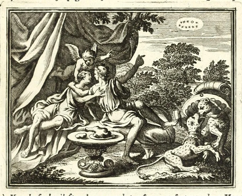 An illustration from Alle de werken van Publ. Ovidius Naso, 1700, leaf 235