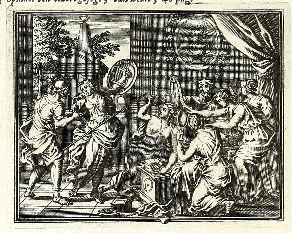 An illustration from Alle de werken van Publ. Ovidius Naso, 1700, leaf 238