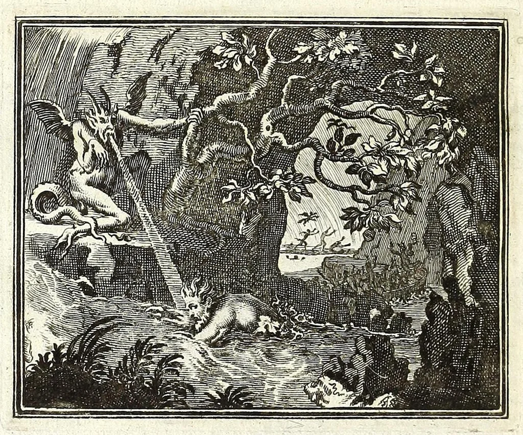 An illustration from Alle de werken van Publ. Ovidius Naso, 1700, leaf 258