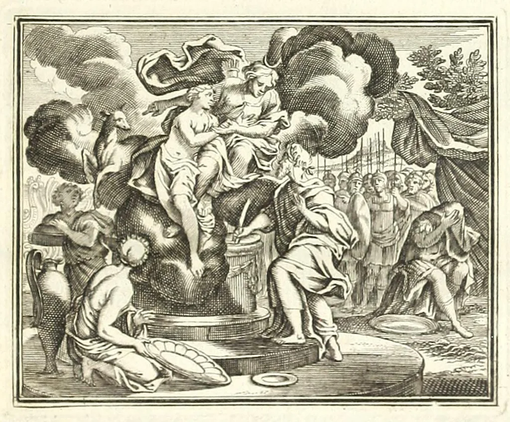 An illustration from Alle de werken van Publ. Ovidius Naso, 1700, leaf 81