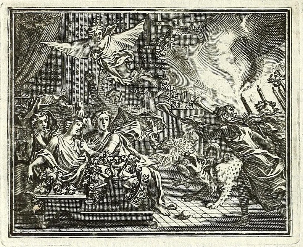 An illustration from Alle de werken van Publ. Ovidius Naso, 1700, leaf 124
