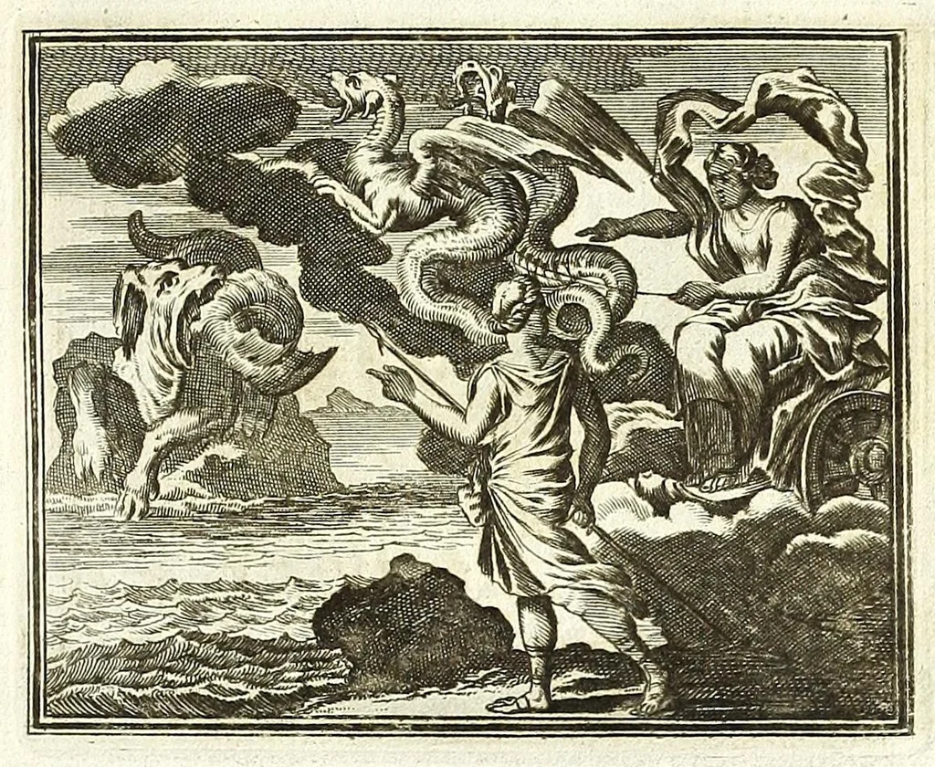 An illustration from Alle de werken van Publ. Ovidius Naso, 1700, leaf 211