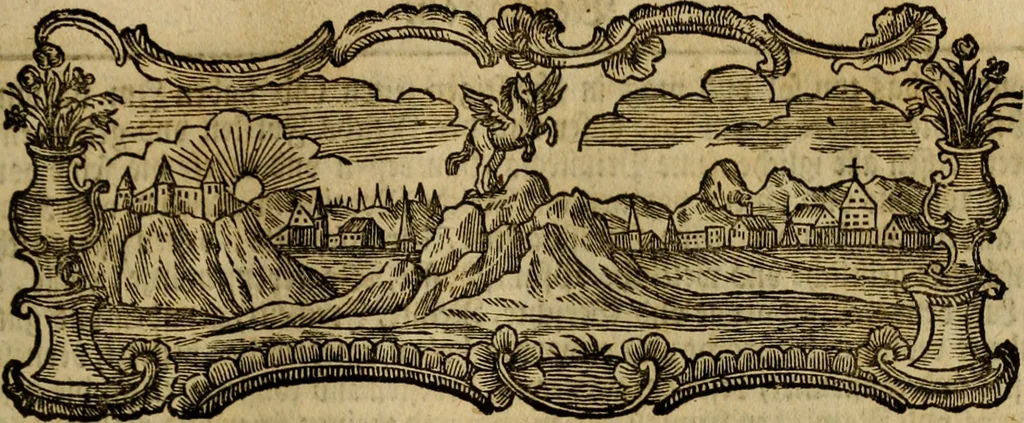 An illustration from Allgemeine Geschichte Würtenbergs und dessen angränzender Gebiethe und Gegenden, nach den merkwürdigsten Veränderungen in Staats-Kirchen und Burgerlichen Wesen : Alles mit nöthigen Documenten bewiesen und mit vielen Kupfern gezieret, 1764, leaf 310