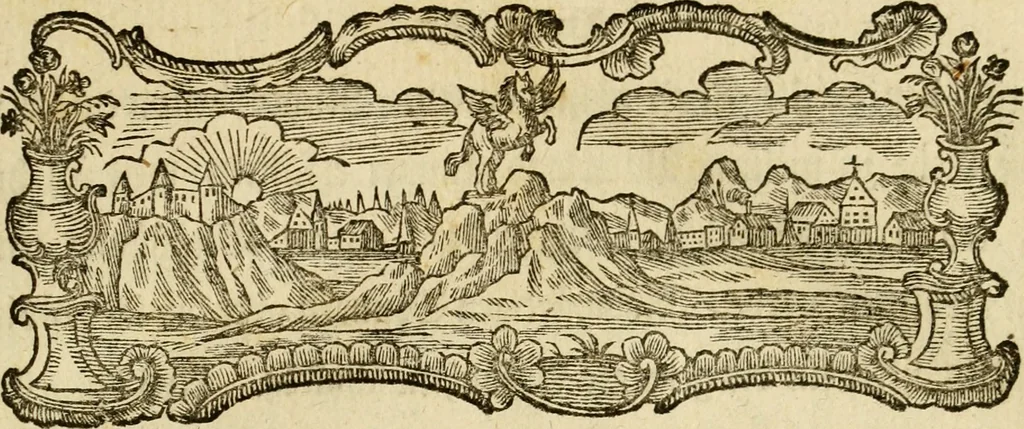 An illustration from Allgemeine Geschichte Würtenbergs und dessen angränzender Gebiethe und Gegenden, nach den merkwürdigsten Veränderungen in Staats-Kirchen und Burgerlichen Wesen : Alles mit nöthigen Documenten bewiesen und mit vielen Kupfern gezieret, 1764, leaf 6