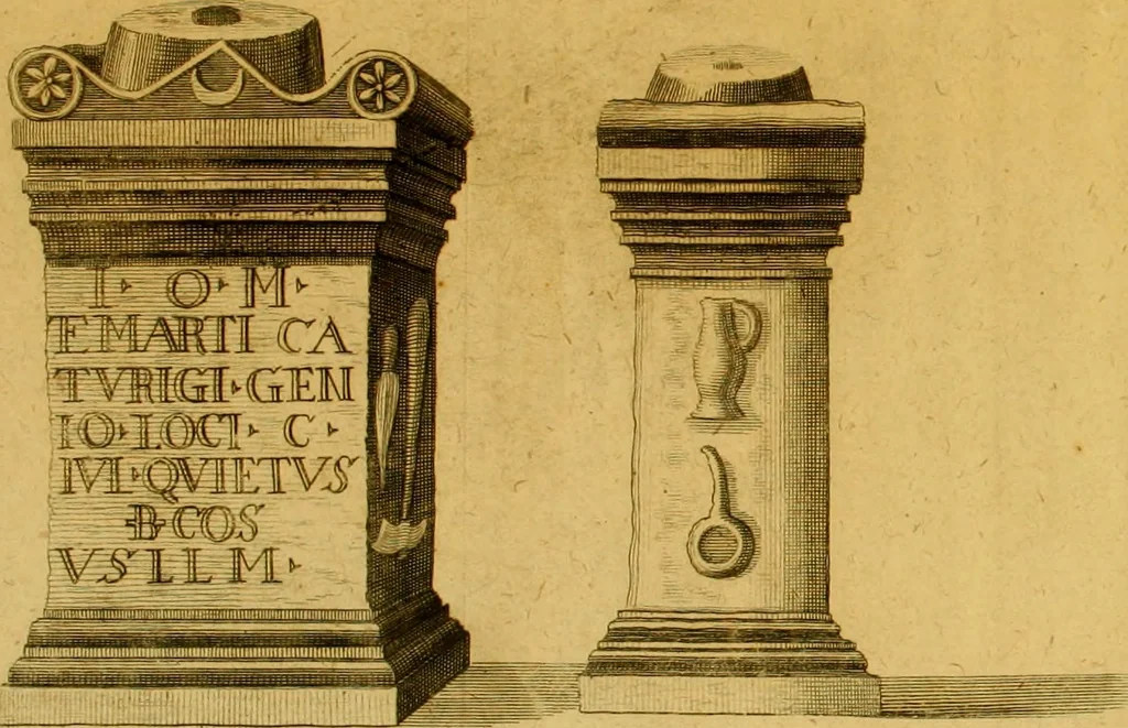 An illustration from Allgemeine Geschichte Würtenbergs und dessen angränzender Gebiethe und Gegenden, nach den merkwürdigsten Veränderungen in Staats-Kirchen und Burgerlichen Wesen : Alles mit nöthigen Documenten bewiesen und mit vielen Kupfern gezieret, 1764, leaf 235