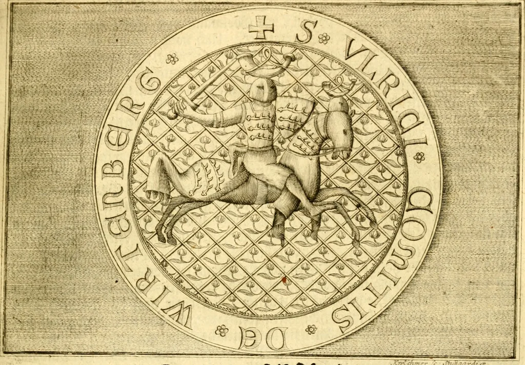 An illustration from Allgemeine Geschichte Würtenbergs und dessen angränzender Gebiethe und Gegenden, nach den merkwürdigsten Veränderungen in Staats-Kirchen und Burgerlichen Wesen : Alles mit nöthigen Documenten bewiesen und mit vielen Kupfern gezieret, 1764, leaf 898